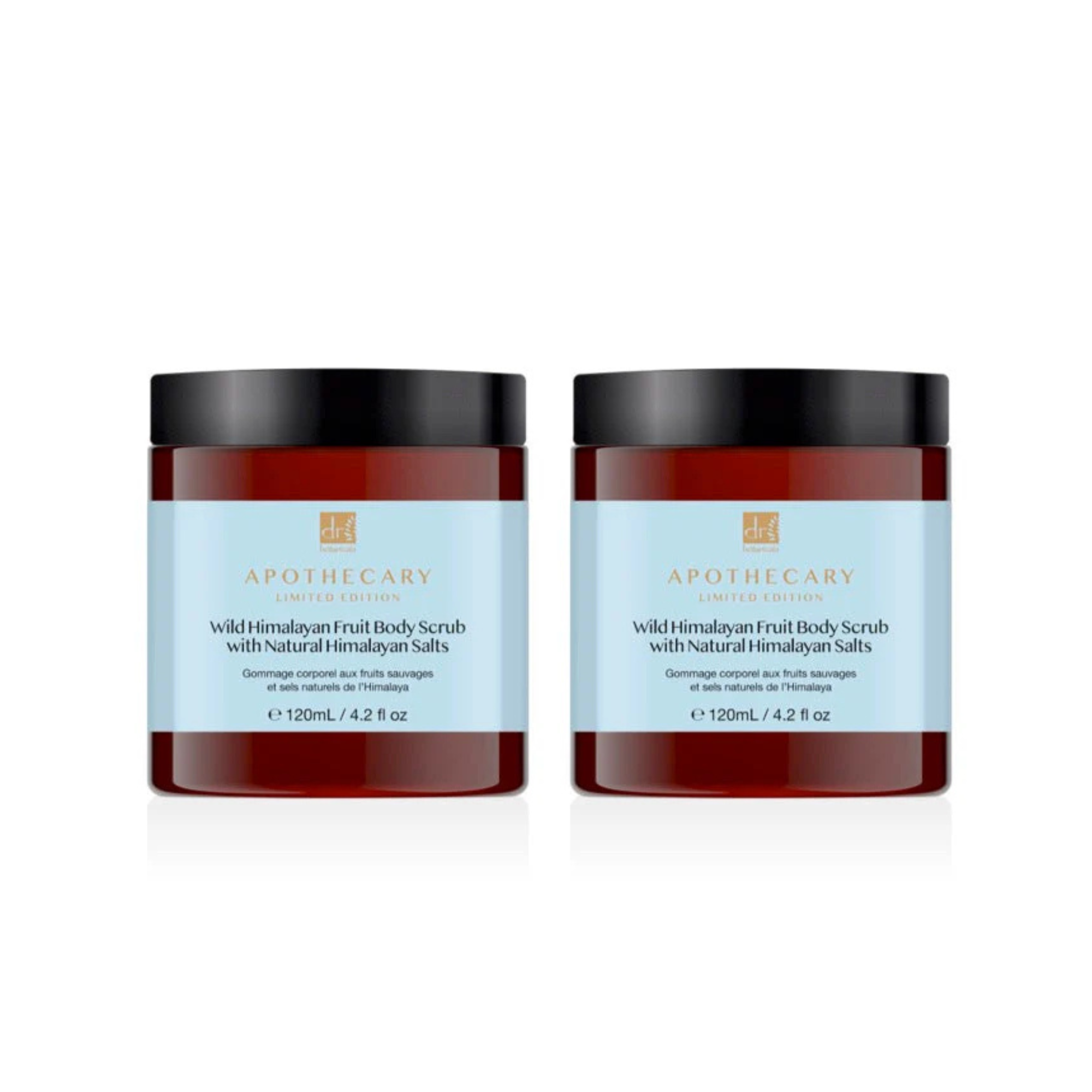 Dr Botanicals Wild Himalayan Fruit Body Scrub with Natural Himalayan Salts 120ml Twin Value Savings Pack - skinChemists