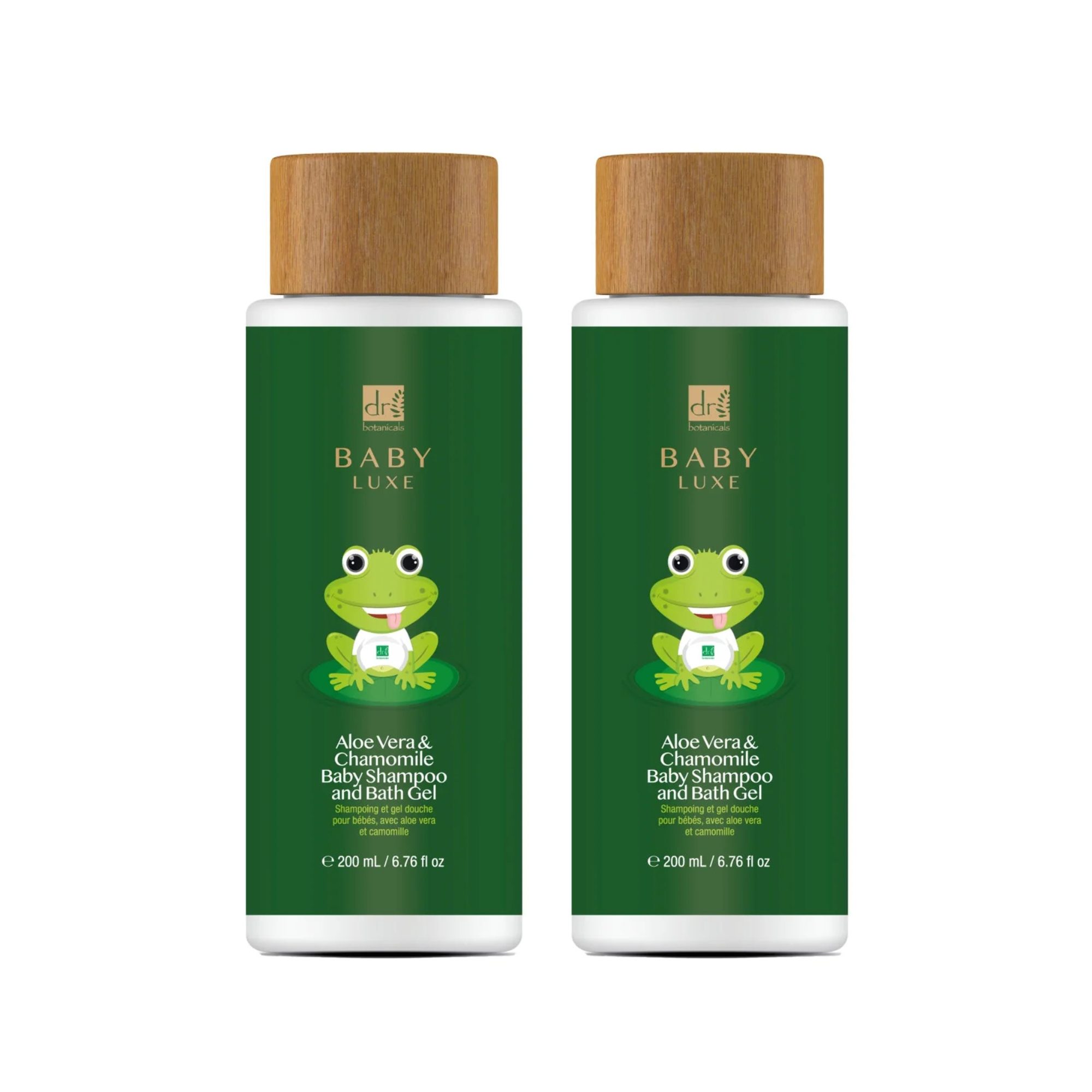 Dr Botanicals Baby Lux Aloe Vera & Chamomile Baby Shampoo & Bath Gel 200ml Twin Value Savings Pack - skinChemists
