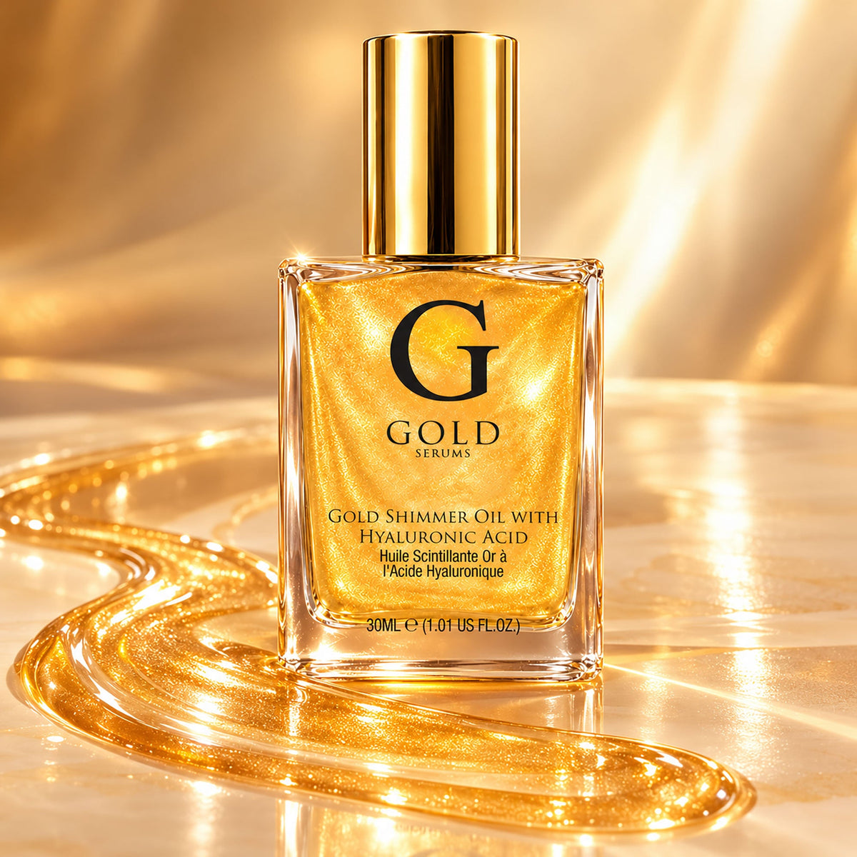 Gold Shimmer Oil with Hyaluronic Acid 30ml