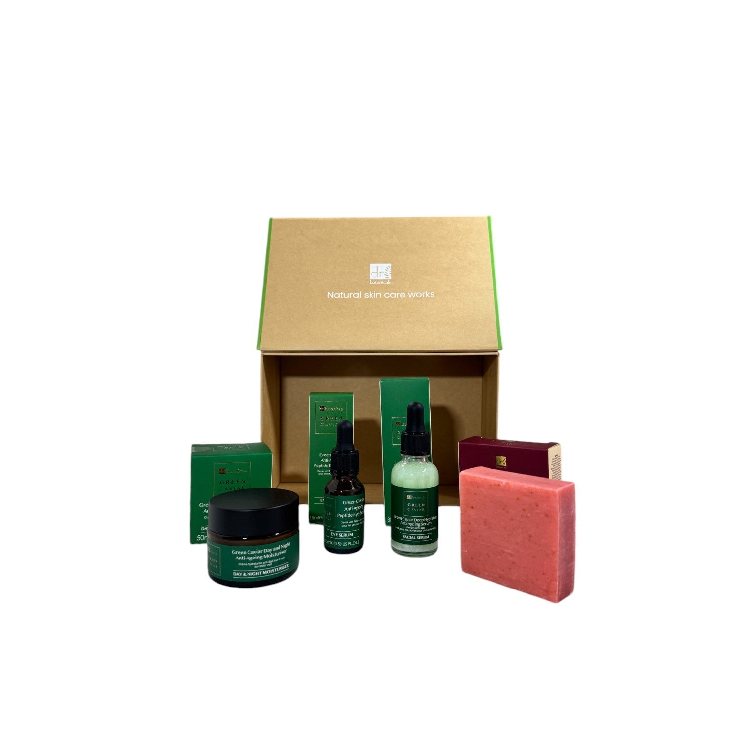 Dr Botanicals Anti-Ageing Green Caviar Morning Skincare Christmas Gift Set - skinChemists