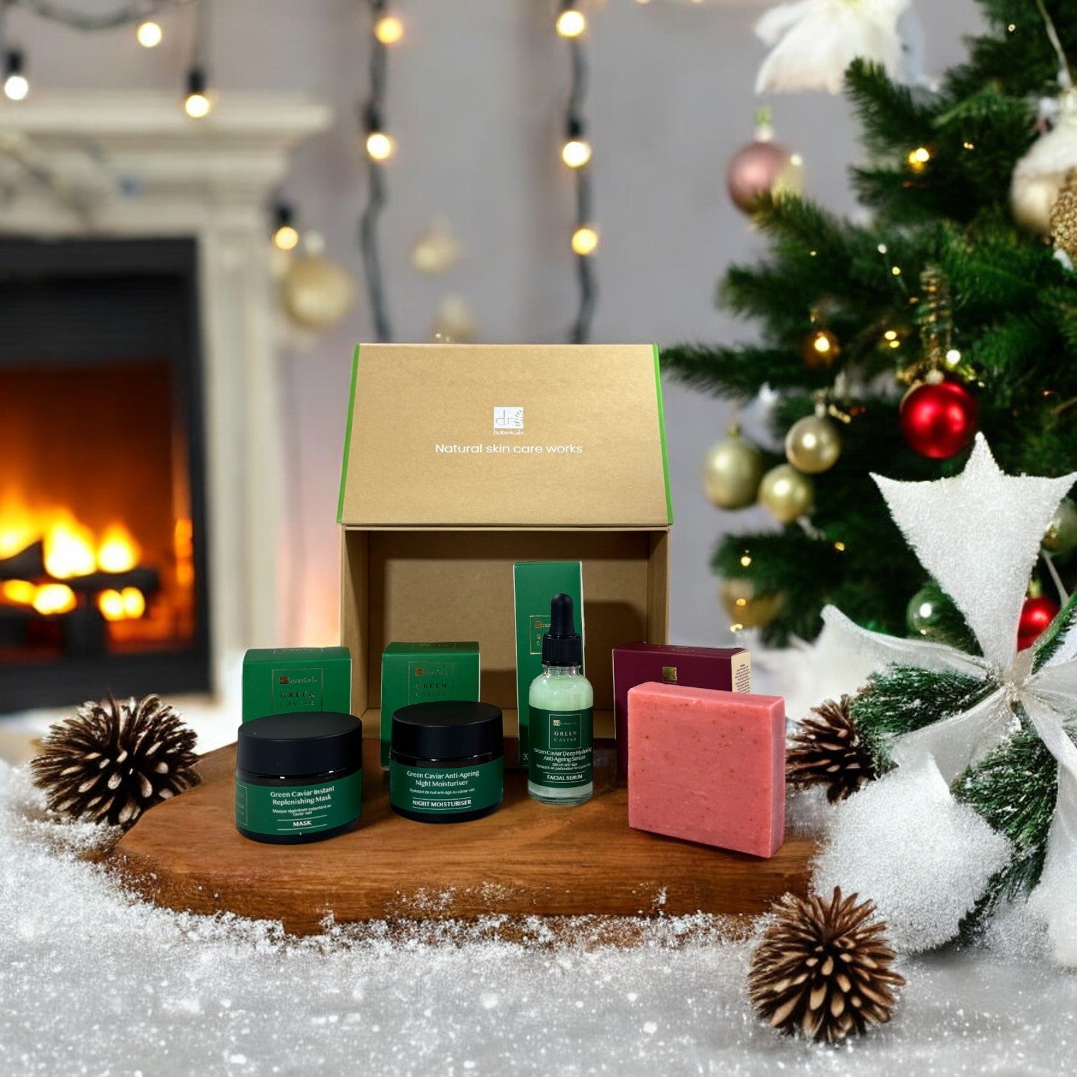 Dr Botanicals Anti-Ageing Green Caviar Night Skincare Christmas Gift Set - skinChemists