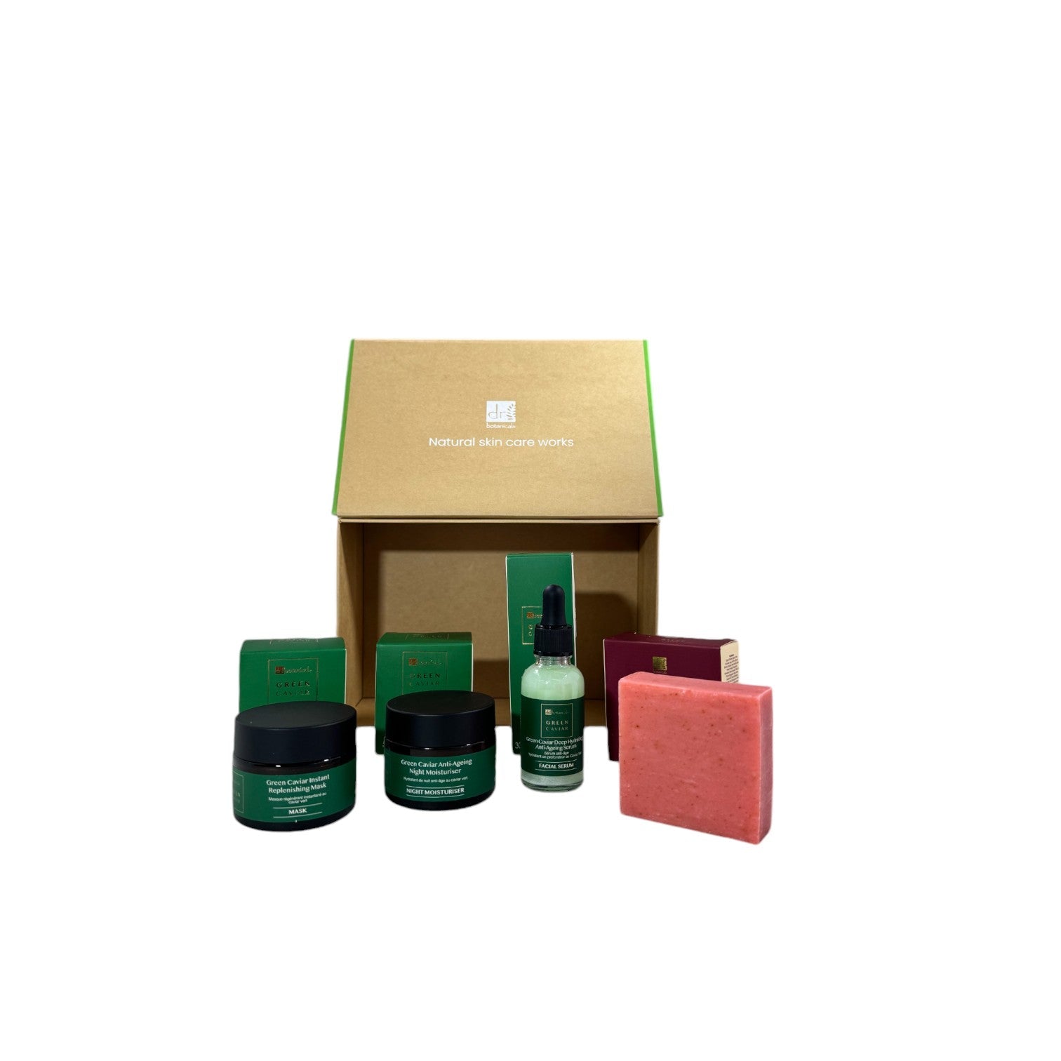 Dr Botanicals Anti-Ageing Green Caviar Night Skincare Christmas Gift Set - skinChemists