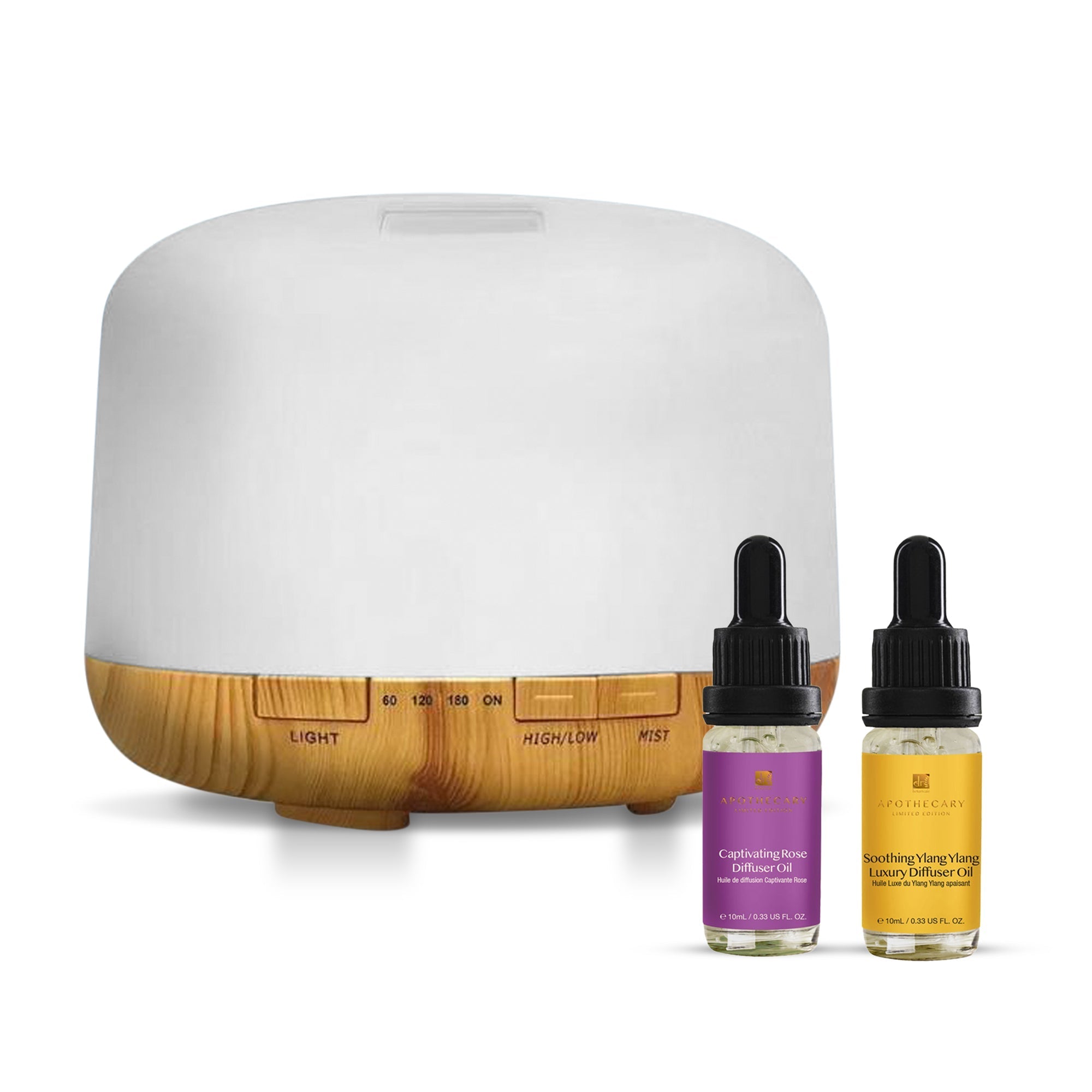 Dr Botanicals Premium 5 In 1 Aromatherapy Captivating Rose + Soothing Ylang Ylang Diffuser Kit - skinChemists