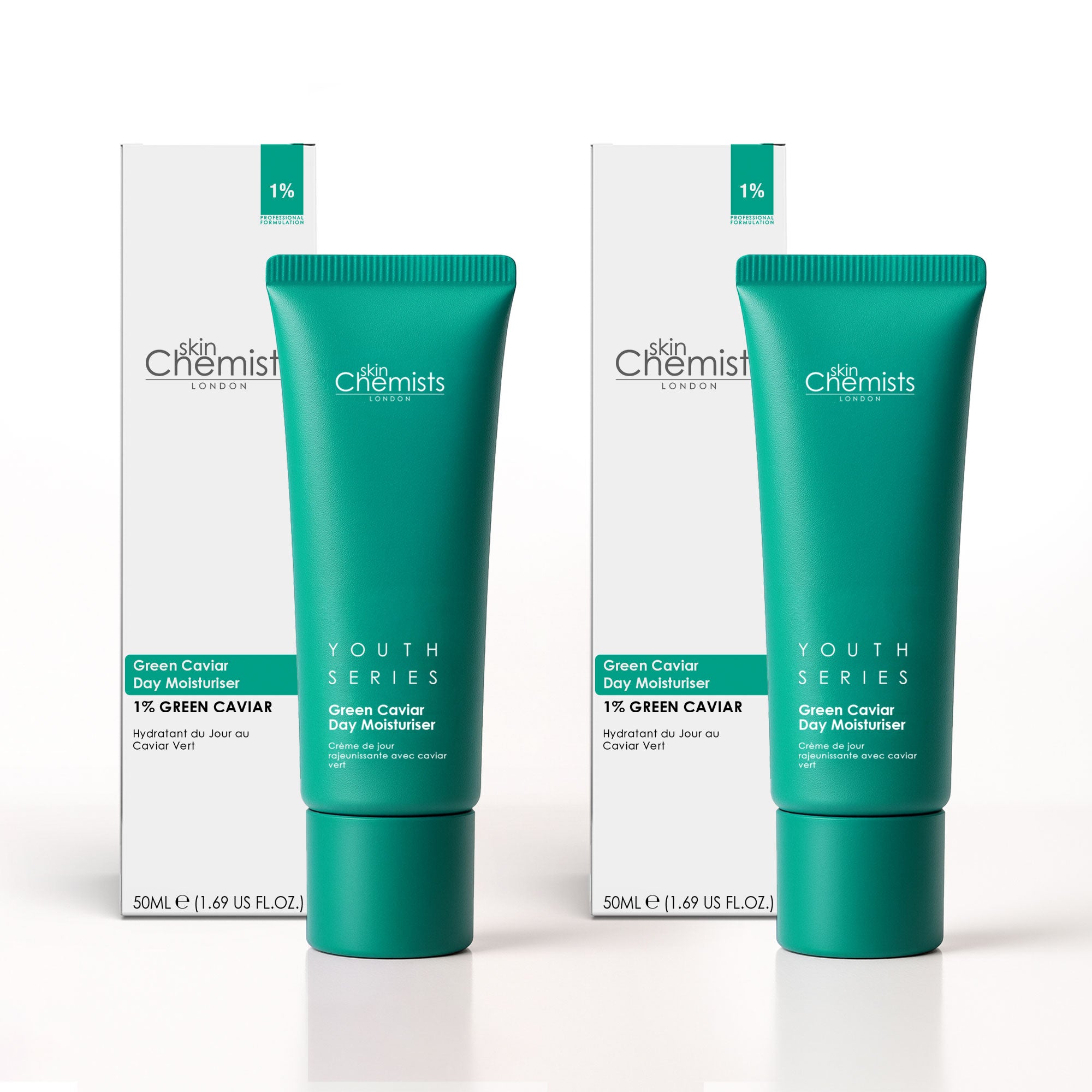 Youth Series Green Caviar Day Moisturiser 50ml Duo Set