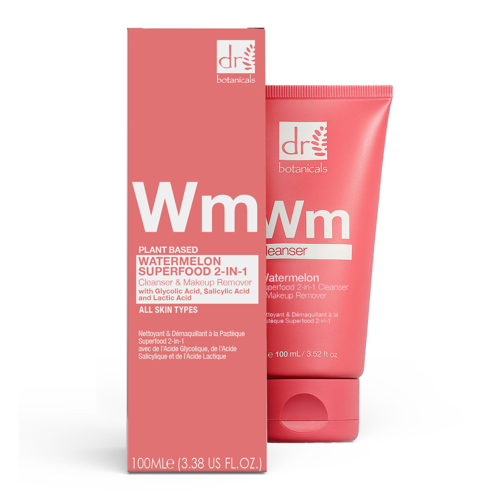 Watermelon Superfood 2-in-1 Cleanser & Makeup Remover 100ml with Glycolic Acid, Salicylic Acid and Lactic Acid - skinChemists