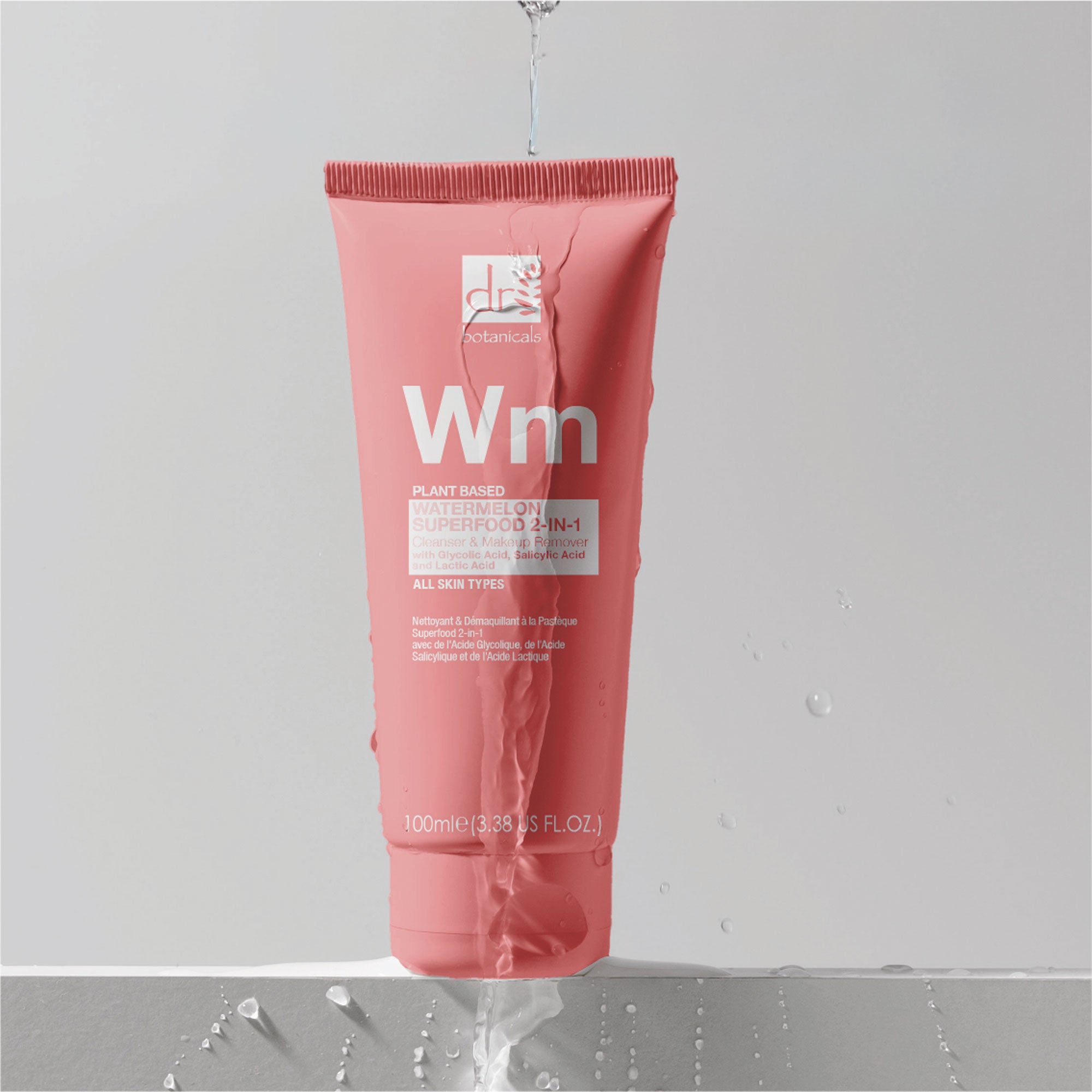 Watermelon Superfood 2-in-1 Cleanser & Makeup Remover 100ml with Glycolic Acid, Salicylic Acid and Lactic Acid - skinChemists