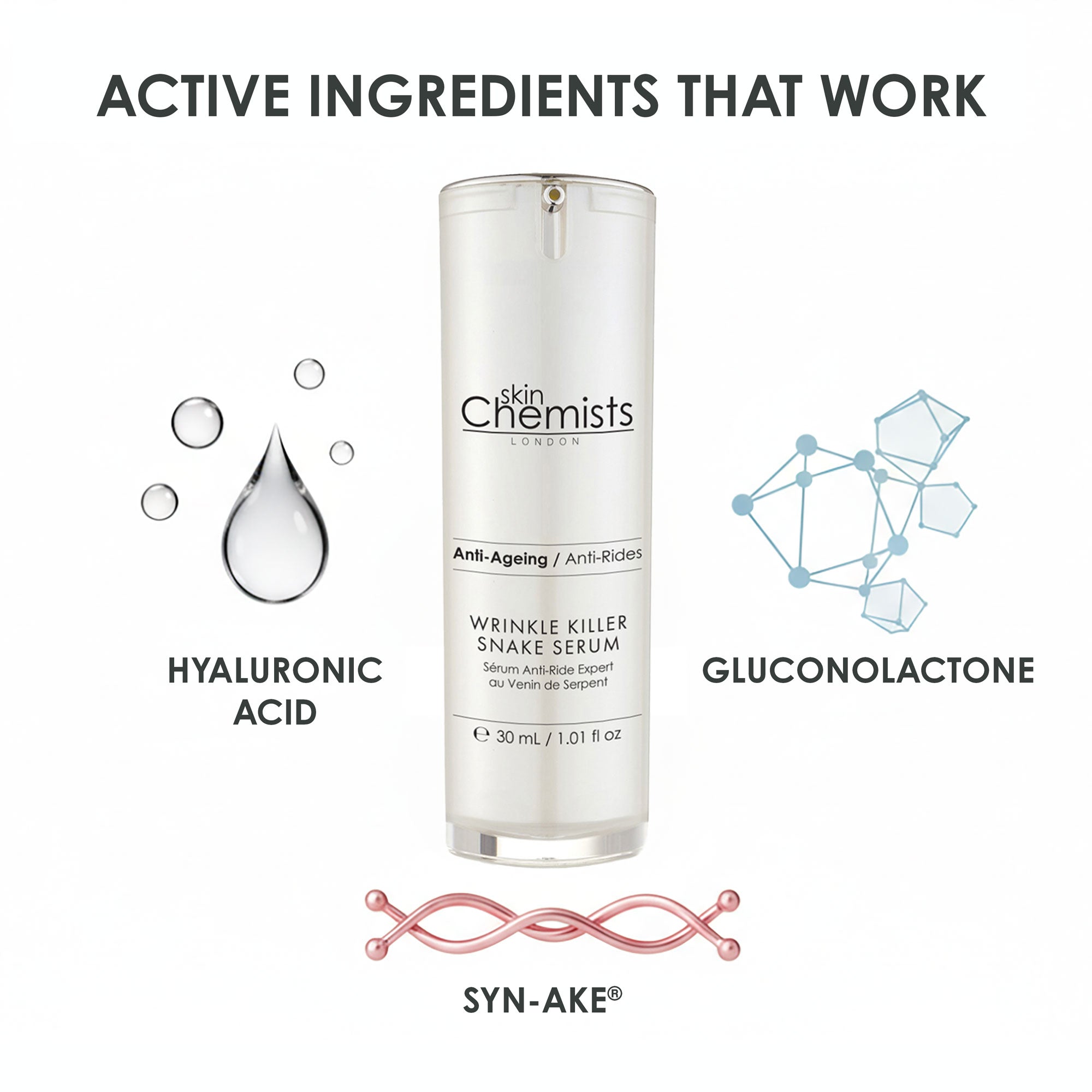 Wrinkle Killer Snake Serum 30ml - skinChemists