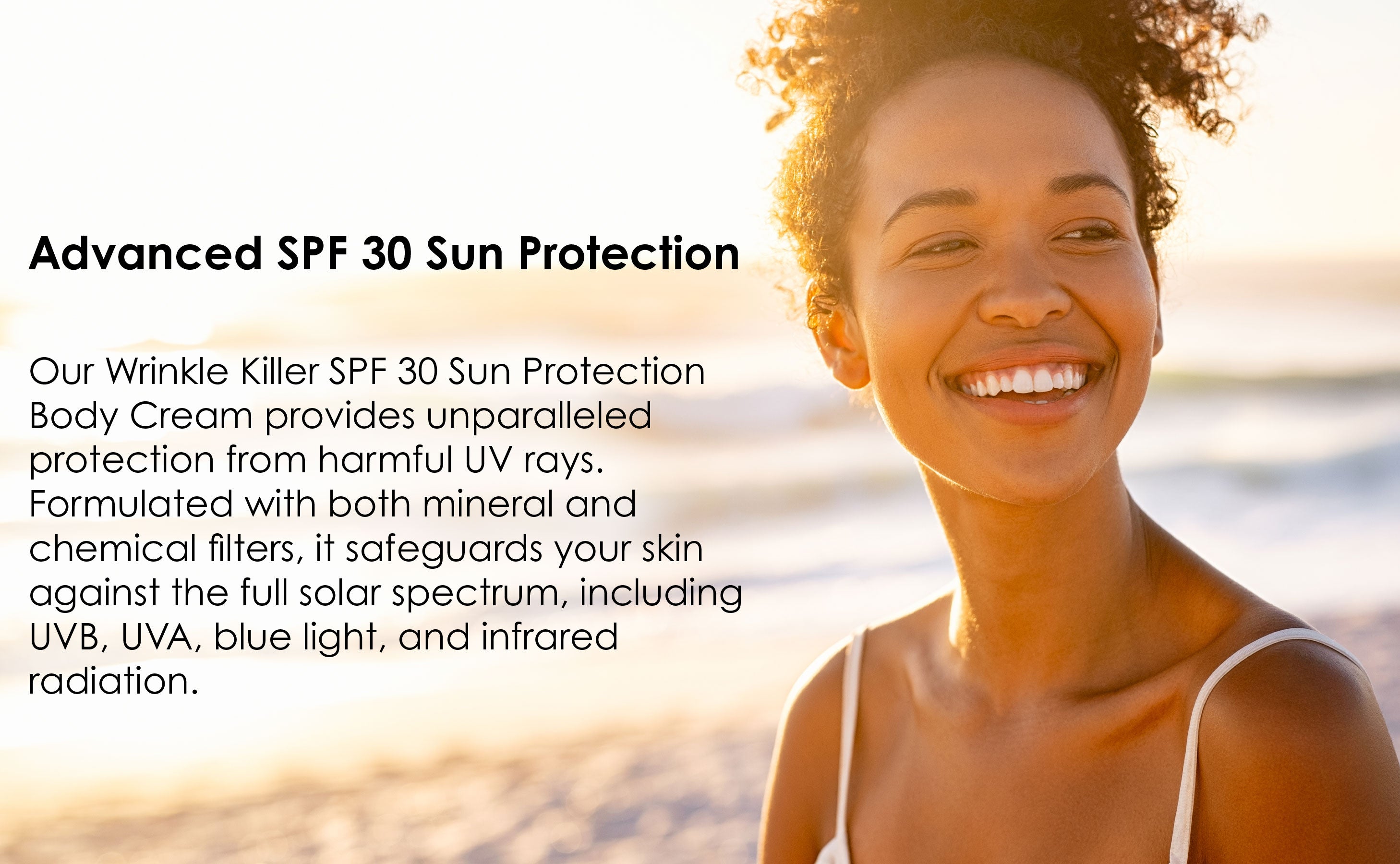 Wrinkle Killer Sun Protection Body Cream SPF 30 200ml - skinChemists