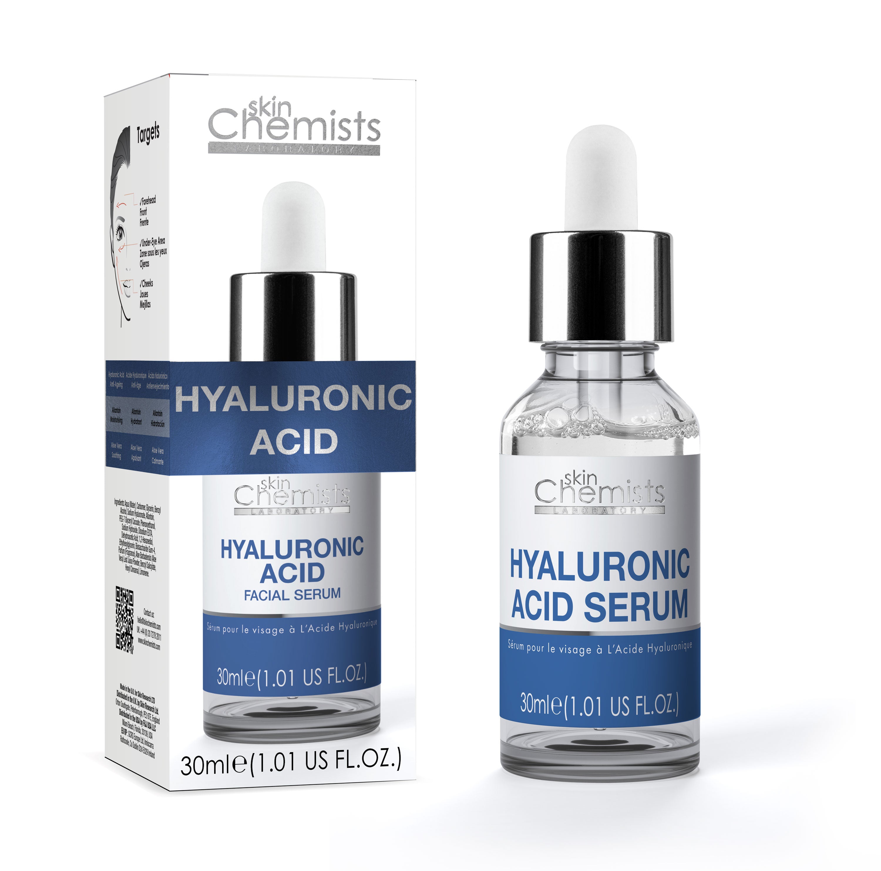 skinChemists Hydrating Hyaluronic Acid Serum 30ml - skinChemists
