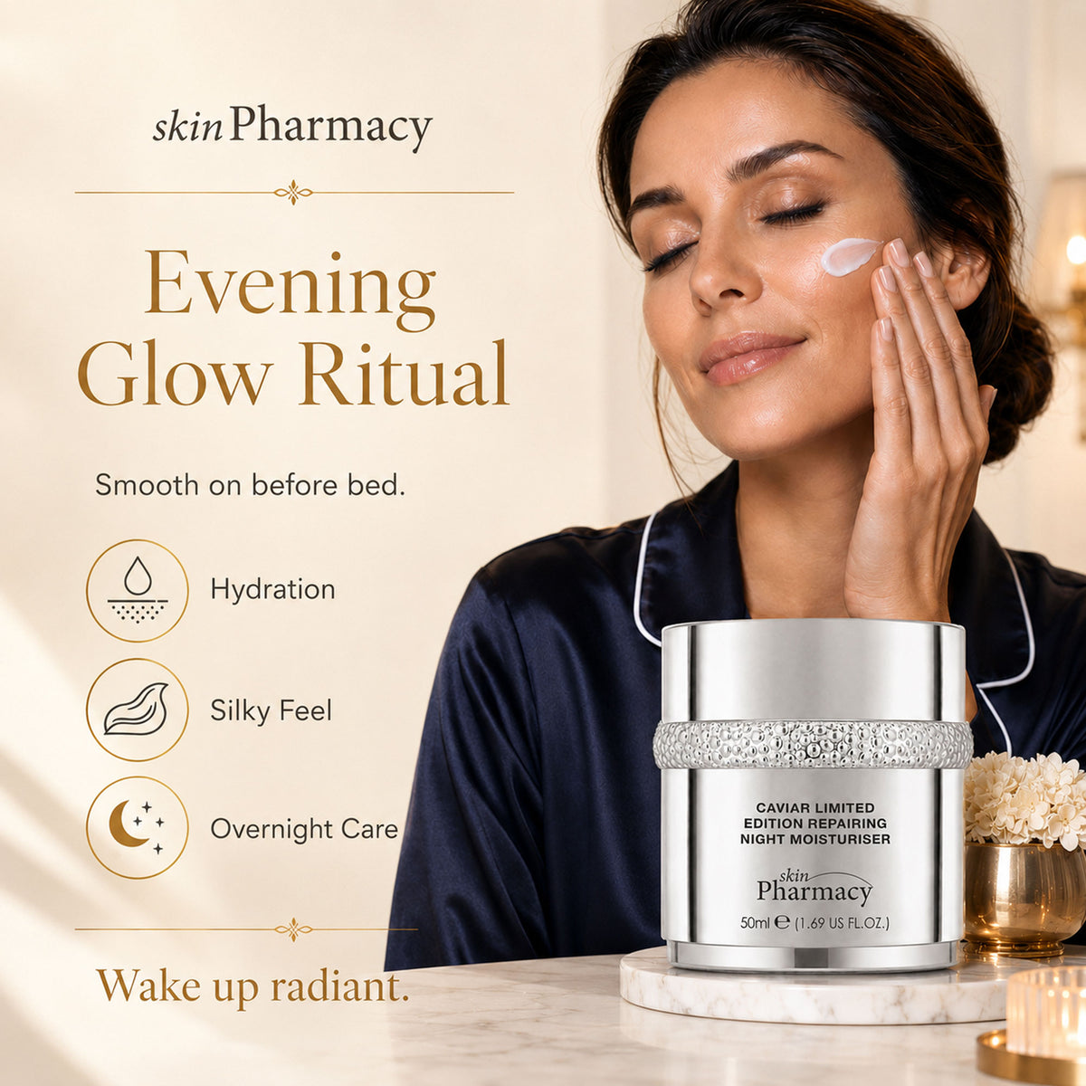 1% Caviar Limited Edition Repairing Anti-Ageing Night Moisturiser 50ml