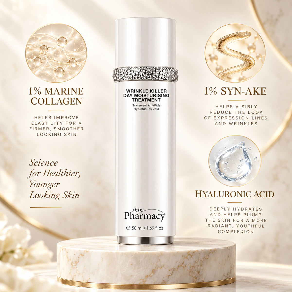1% Wrinkle Killer Day Moisturising Anti-Ageing Treatment 50ml