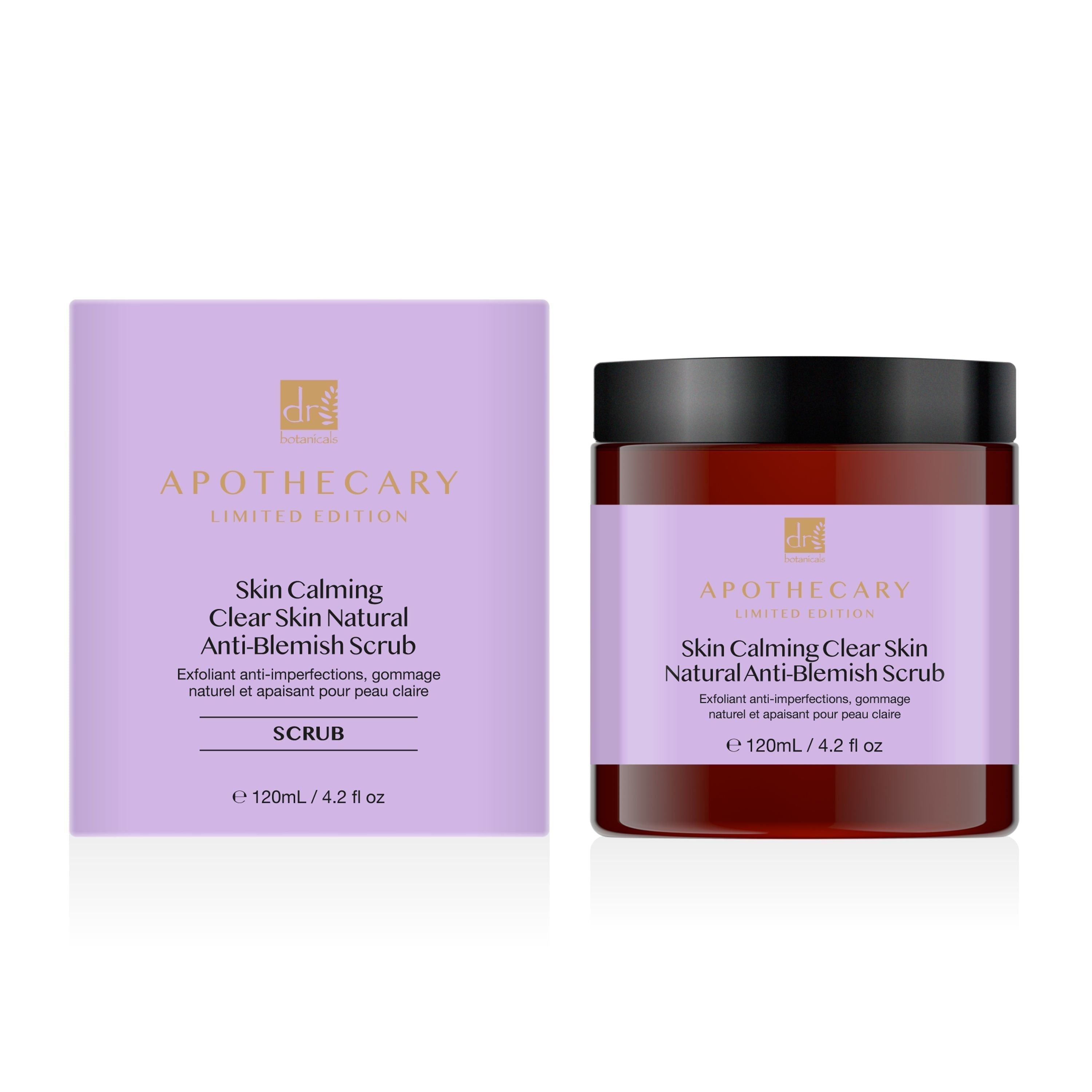 Dr Botanicals Skin Calming Clear Skin Natural Anti-Blemish Scrub 120ml Twin Value Savings Pack - skinChemists