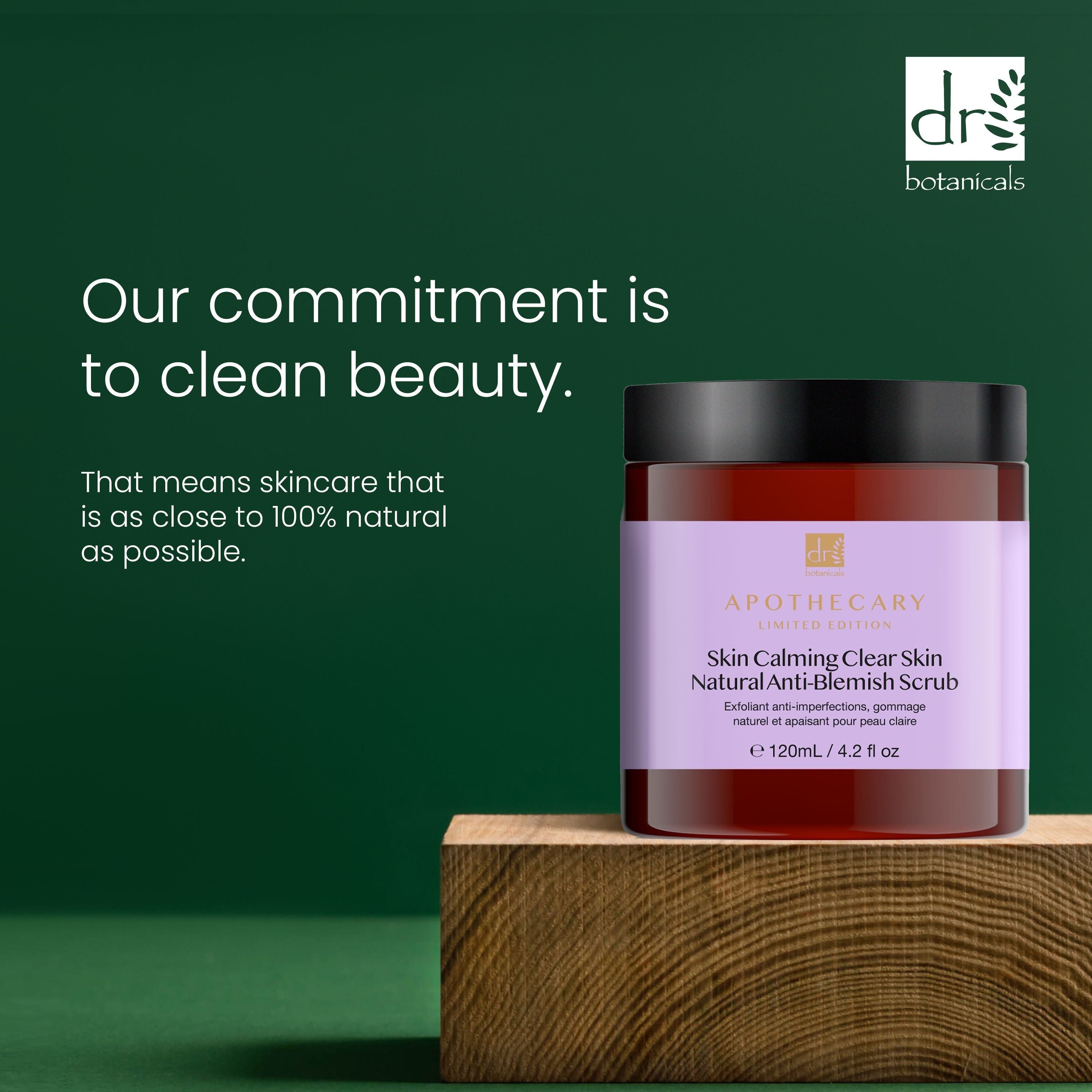 Dr Botanicals Skin Calming Clear Skin Natural Anti-Blemish Scrub 120ml Twin Value Savings Pack - skinChemists