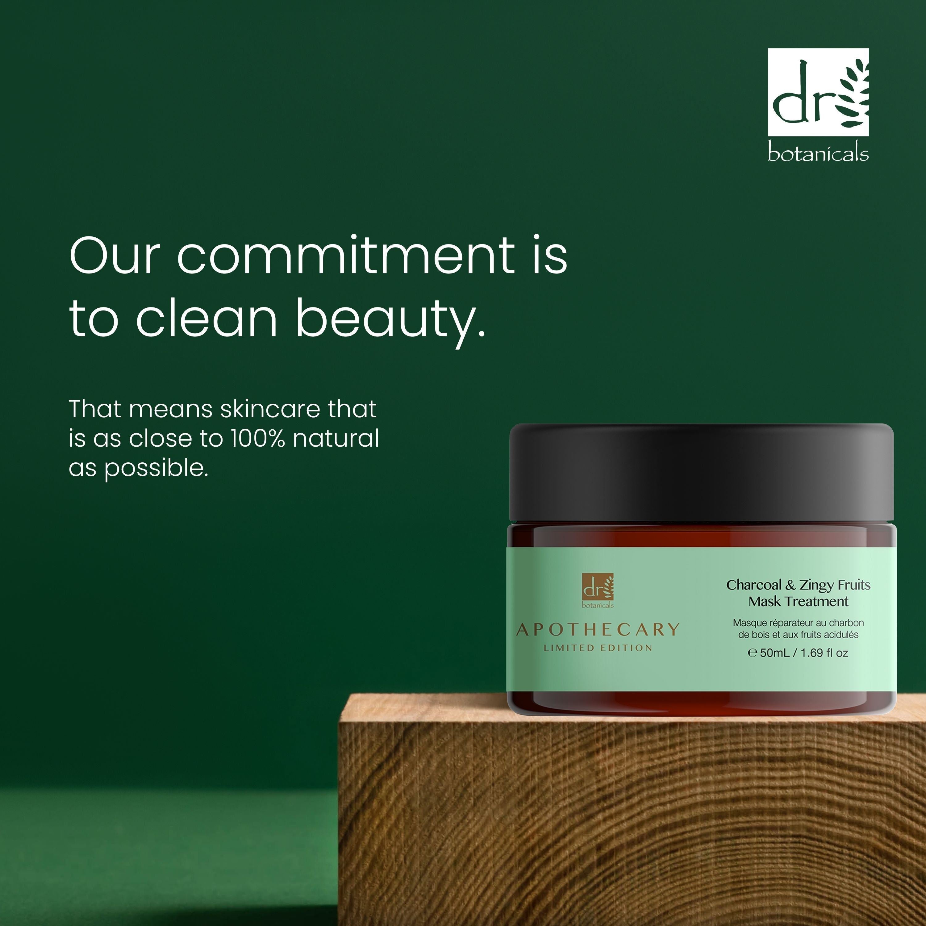 Dr Botanicals Charcoal & Zingy Fruits Treatment Mask 50ml Twin Value Savings Pack - skinChemists