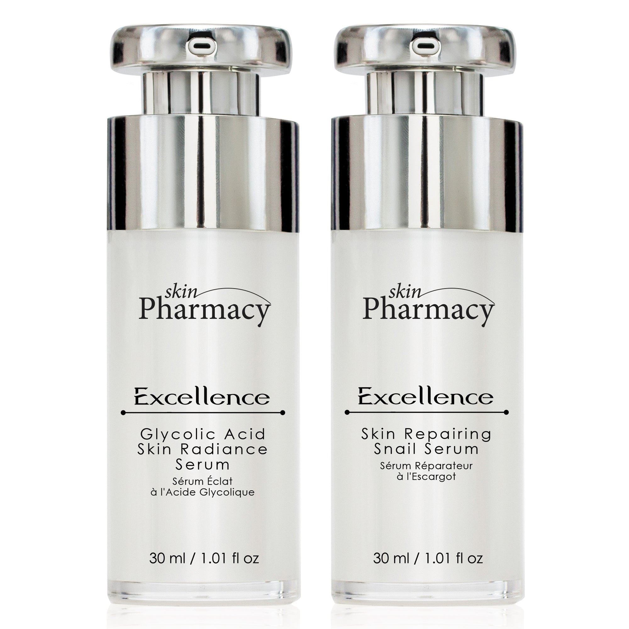K2 SP Excellence Glycolic Acid Skin Radiance Serum + Excellence Skin-Repairing Snail Serum- - skinChemists