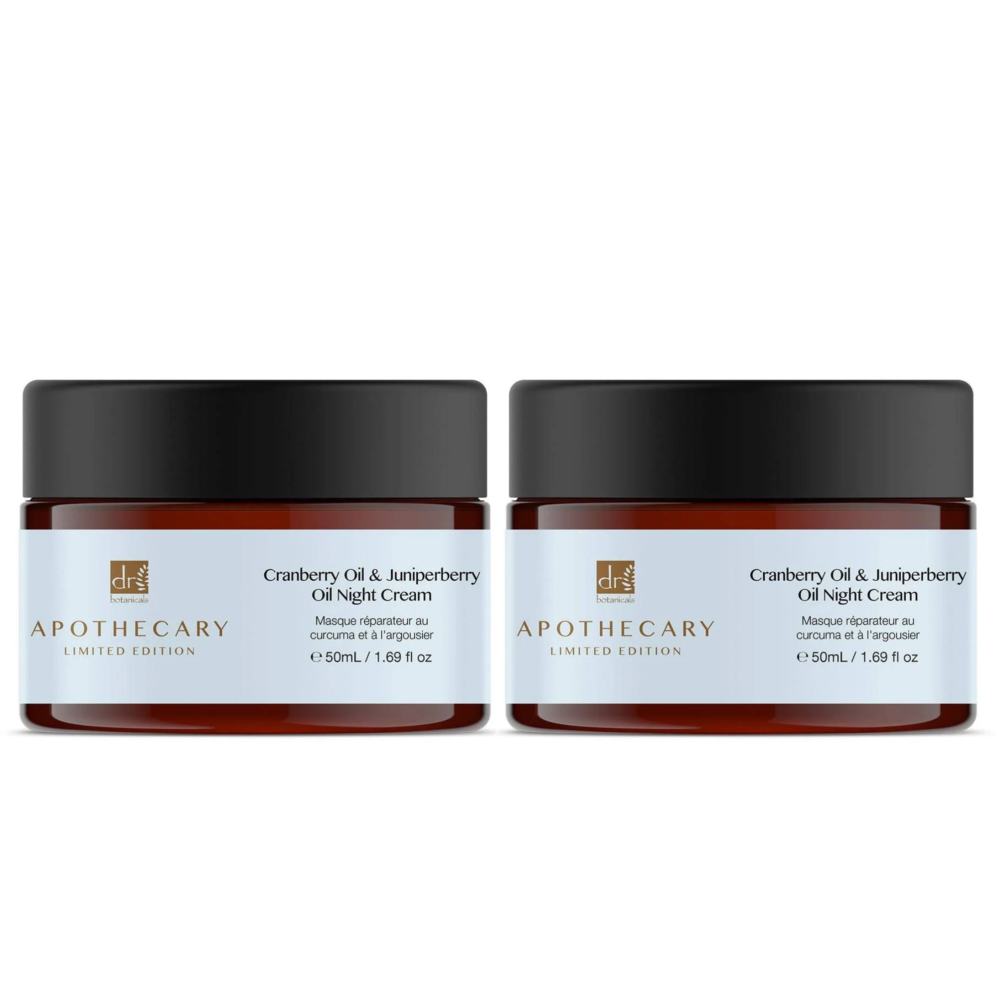 Dr Botanicals Cranberry Oil & Juniperberry Oil Night Cream 50ml Twin Value Savings Pack - skinChemists