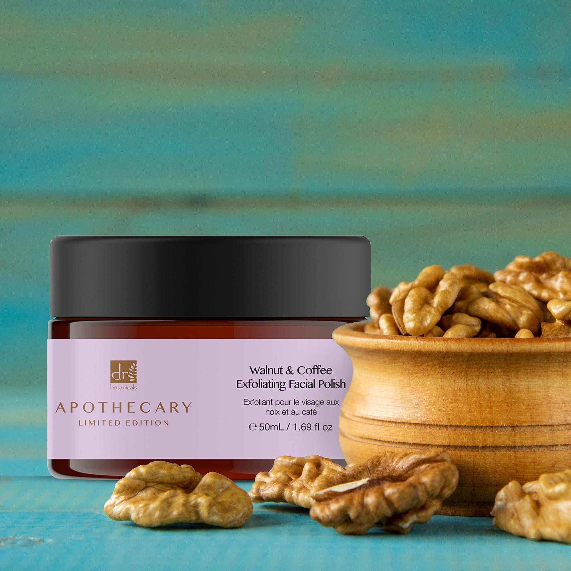 Dr Botanicals Walnut & Coffee Exfoliating Facial Polish 50ml Twin Value Savings Pack - skinChemists