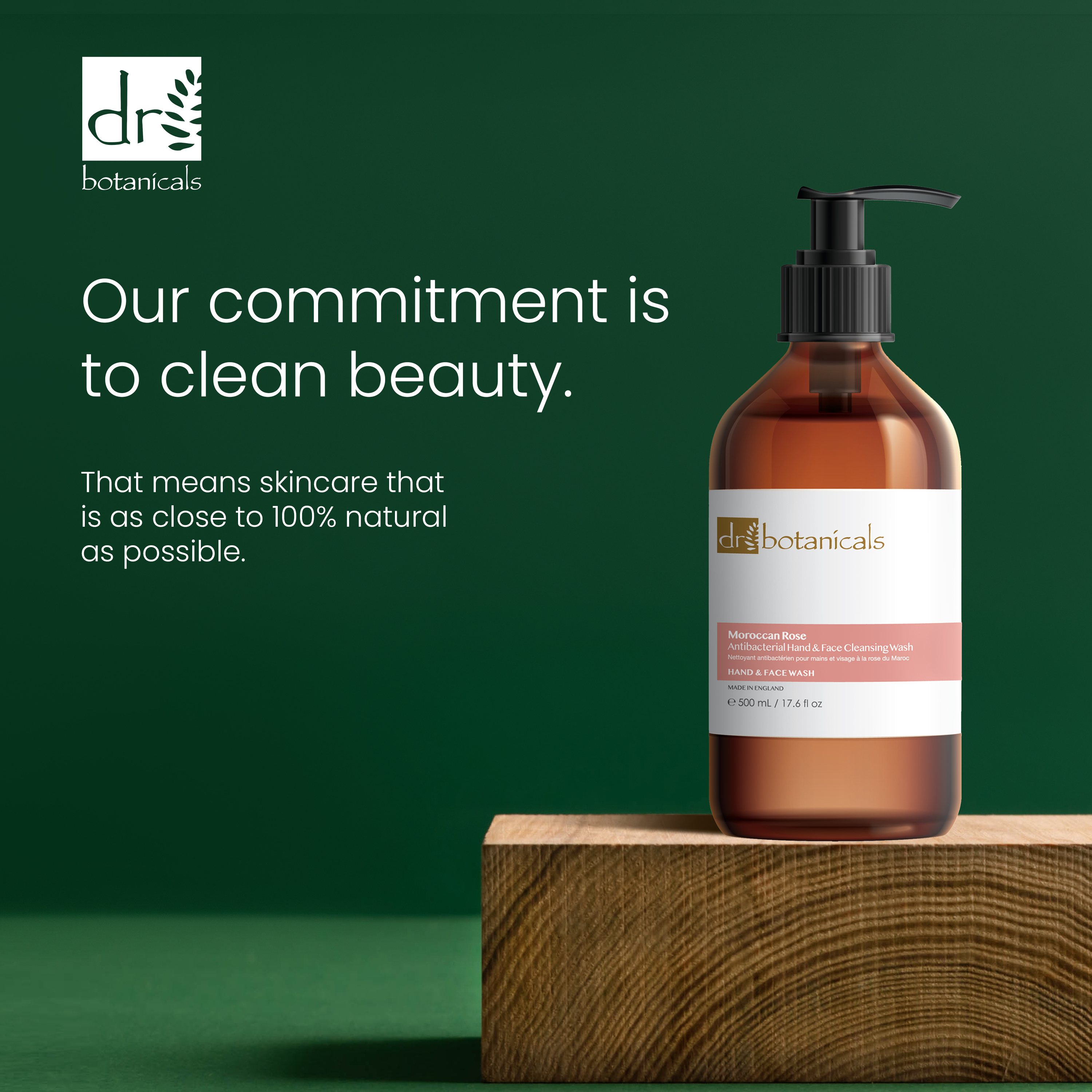 Dr Botanicals Moroccan Rose Hand & Face Cleansing Wash 500ml Twin Value Savings Pack - skinChemists