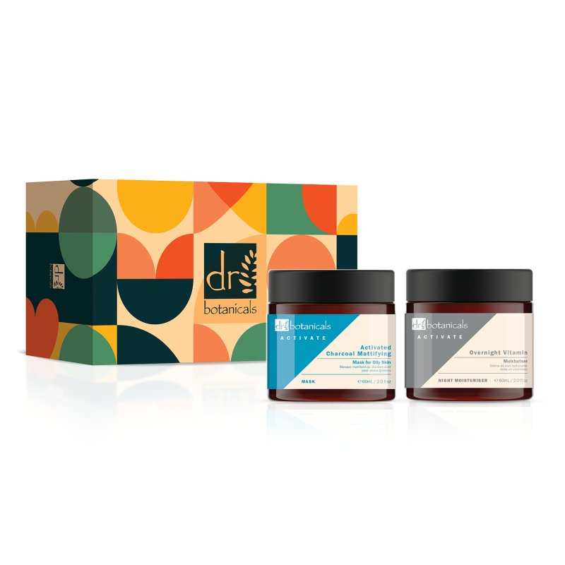 Dr Botanicals Charcoal Mattifying Mask & Overnight Vitamin Moisturiser - skinChemists
