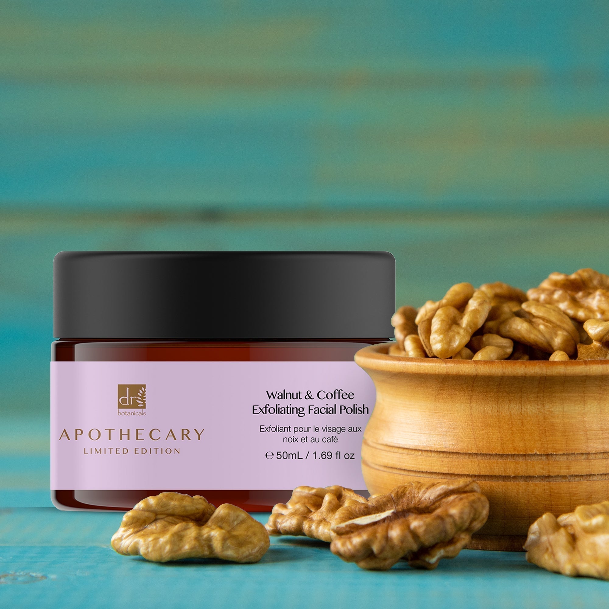 Dr Botanicals Walnut & Coffee Exfoliating Facial Polish 50ml Twin Value Savings Pack - skinChemists