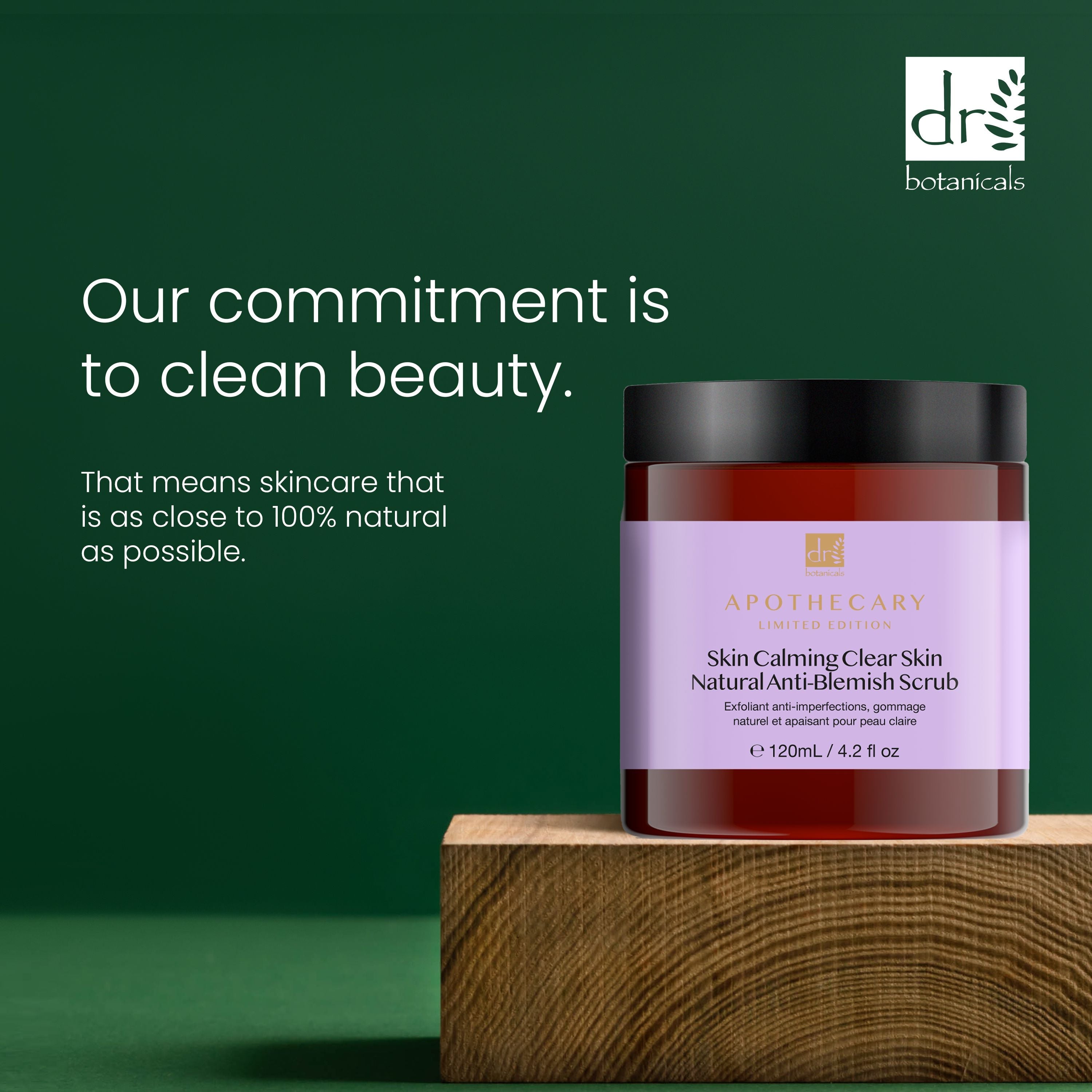 Dr Botanicals Skin Calming Clear Skin Natural Anti-Blemish Scrub 120ml Twin Value Savings Pack - skinChemists