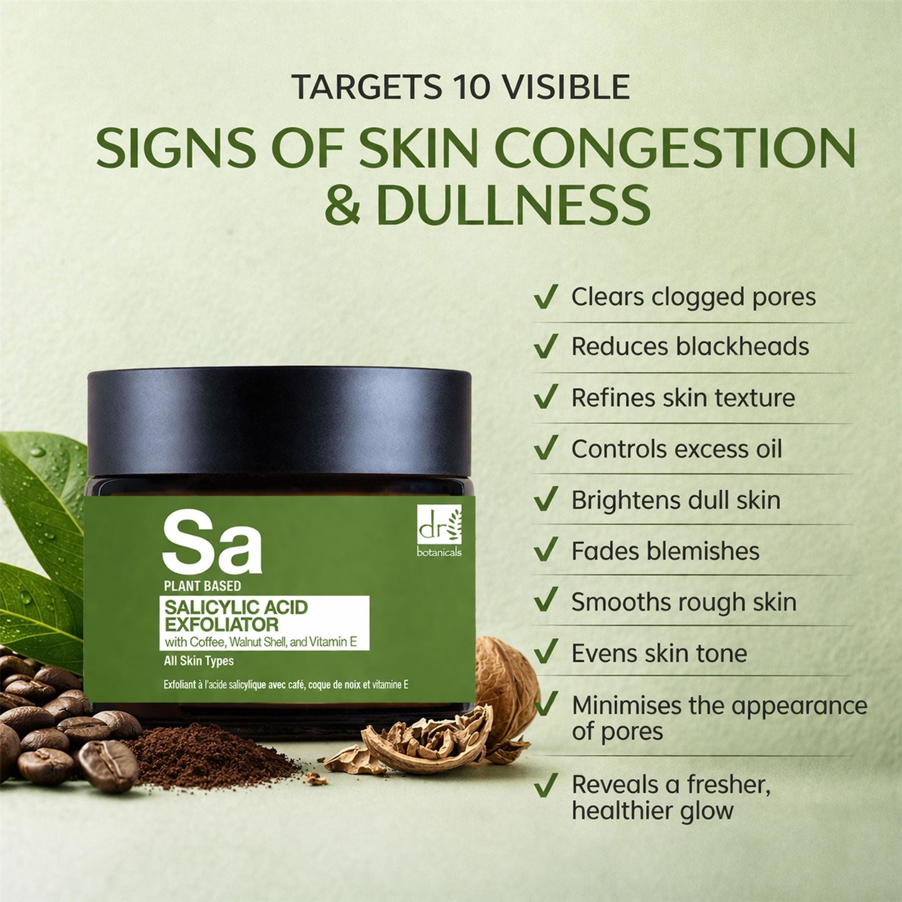 Salicylic Acid Exfoliator with Coffee, Walnut & Vitamin E 60ml - skinChemists