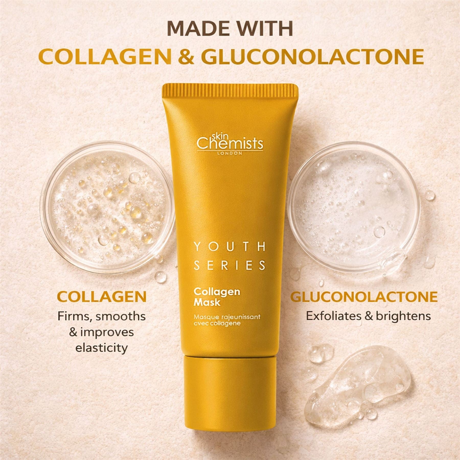 1% Collagen Mask 50ml (Vegan) - skinChemists