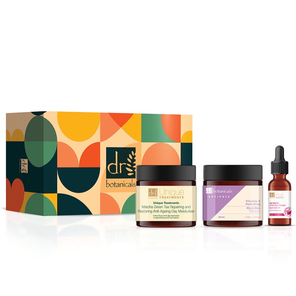 Dr Botanicals Anti-Ageing Eye Serum, Phytochemical Mask & Matcha Green Tea Day Moisturiser - skinChemists