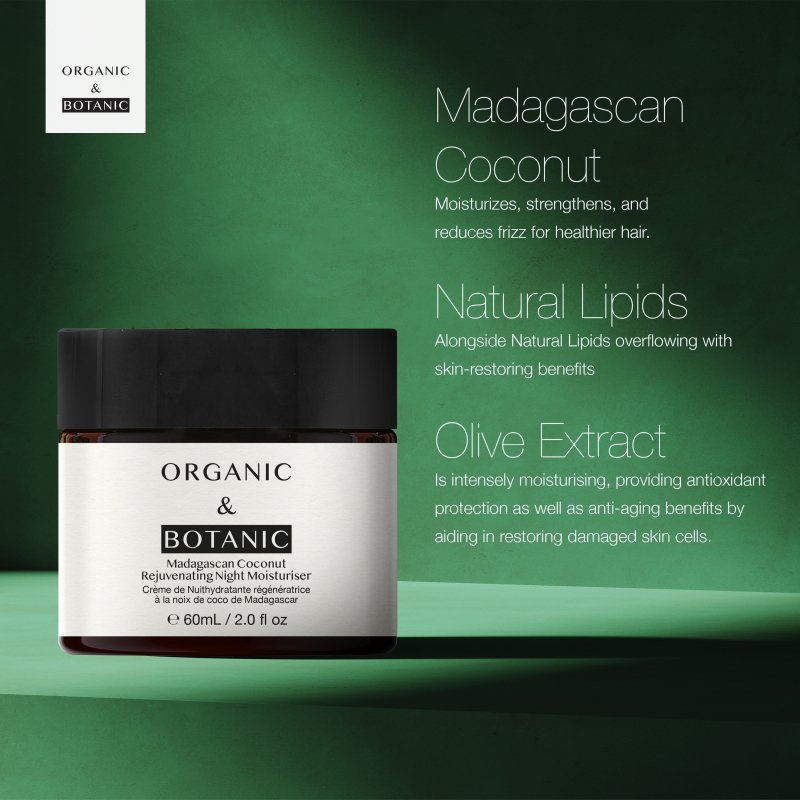 Madagascan Coconut Night Cream - 60ml - Deeply Hydrating & Nourishing with Vitamin C for Smooth, Supple, & Radiant Skin - skinChemists