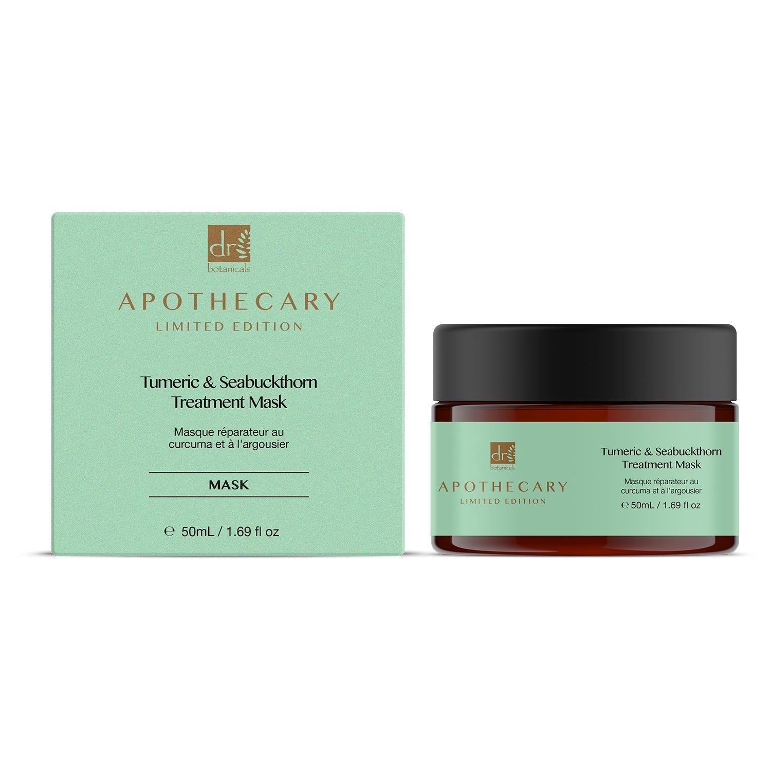 Dr Botanicals Tumeric & Seabuckthorn Treatment Mask 50ml Twin Value Savings Pack - skinChemists