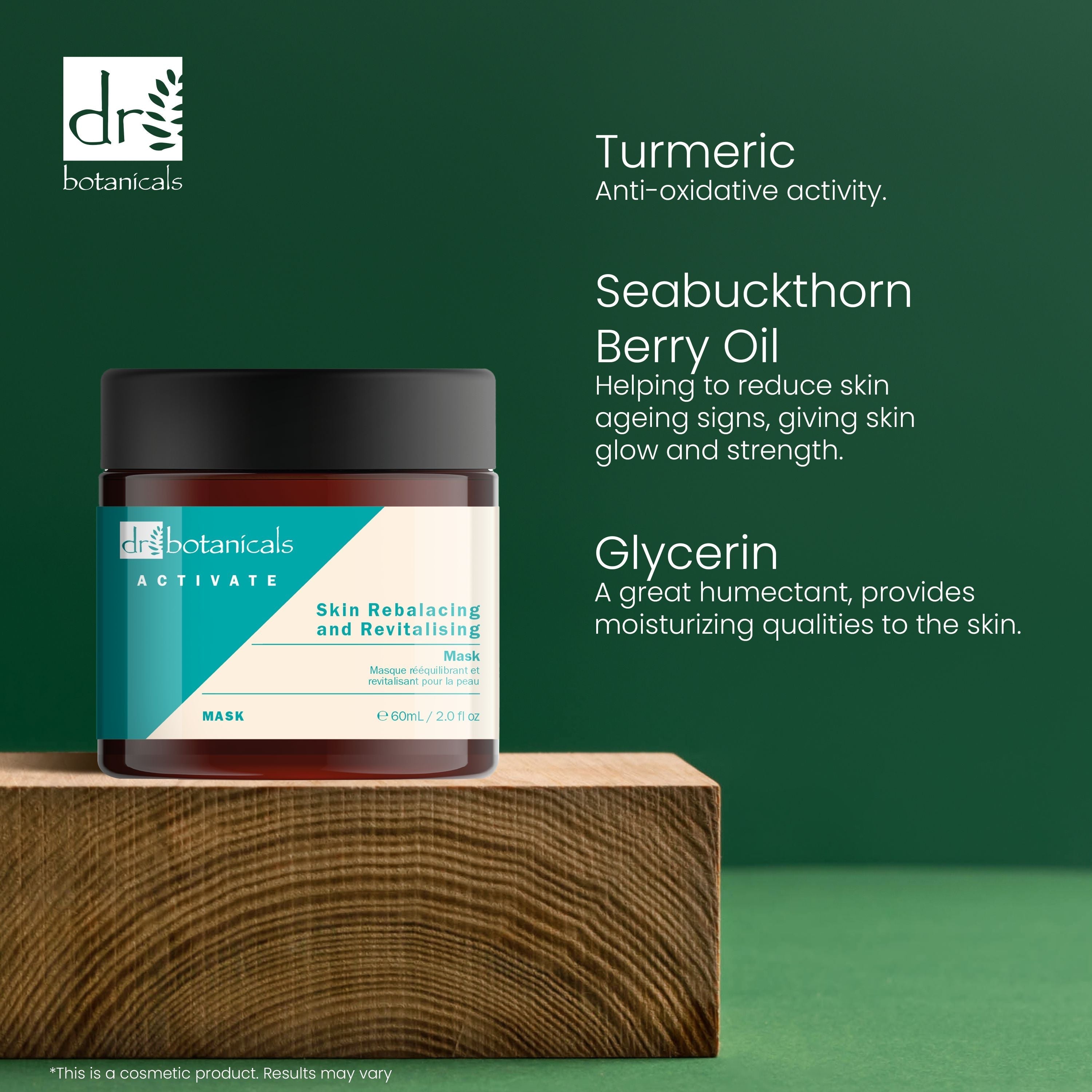 Dr Botanicals Activate Skin Rebalancing & Revitalising Mask 60ml Twin Value Savings Pack - skinChemists