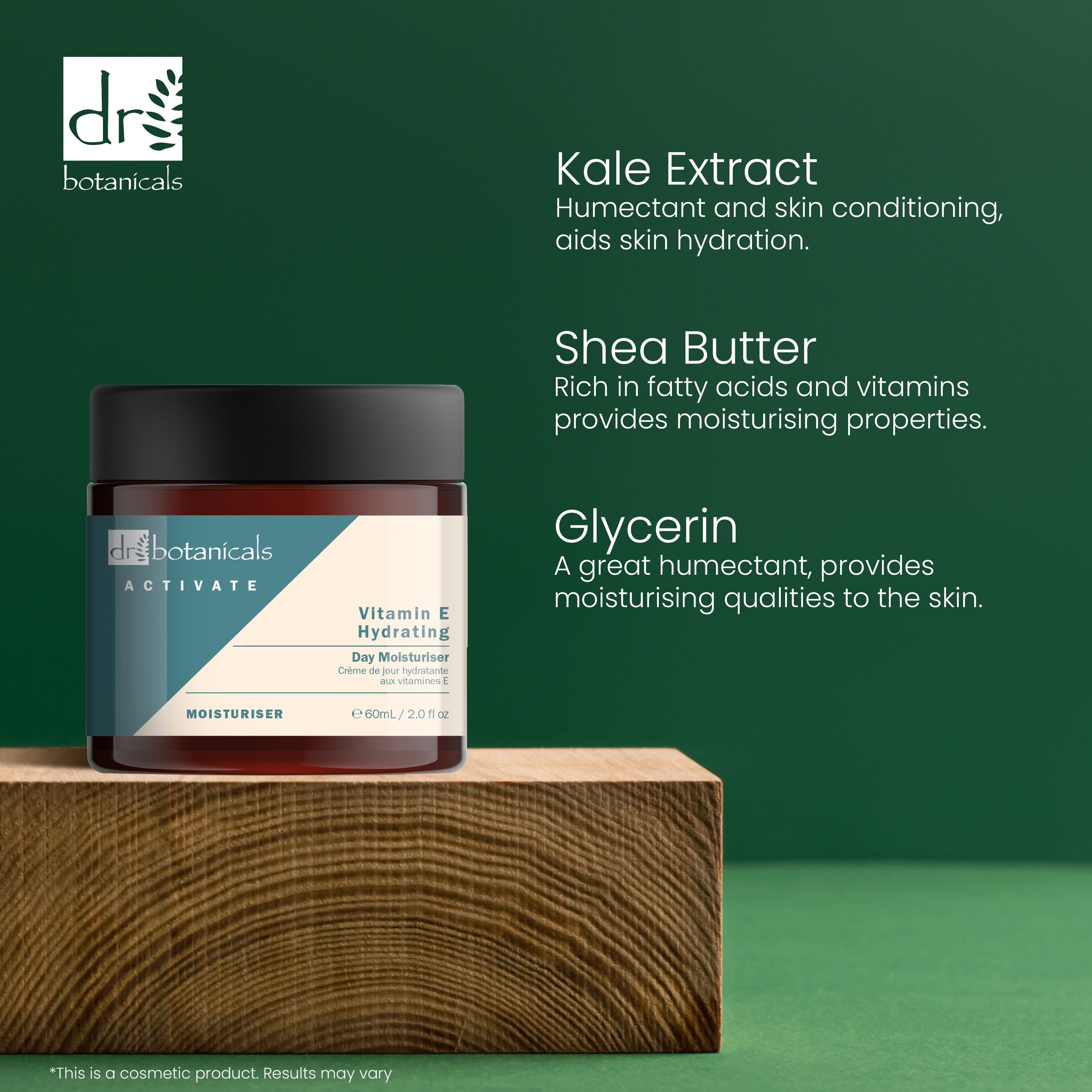Dr Botanicals Activate Vitamin E Hydrating Day Moisturiser 60ml Twin Value Savings Pack - skinChemists