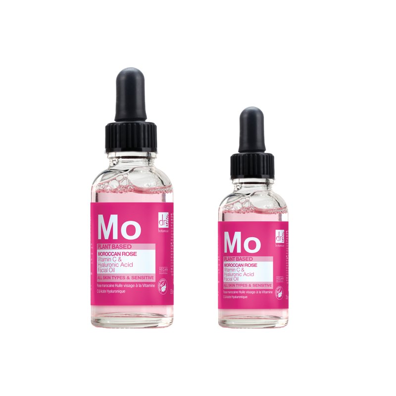 Moroccan Rose Facial Oil with Hyaluronic Acid & Vitamin C 15ml + 30ml - skinChemists