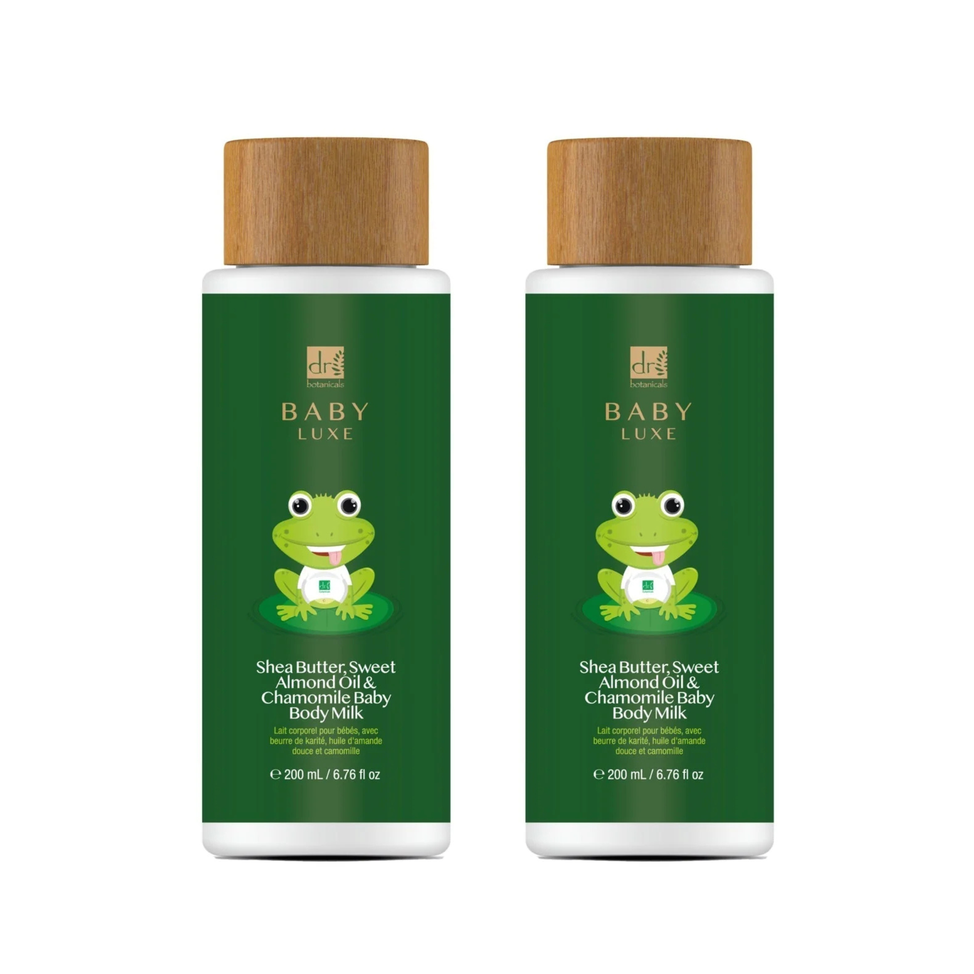 Dr Botanicals Baby Lux Sweet Almond Oil & Chamomile Baby Body Milk 200ml Twin Value Savings Pack - skinChemists
