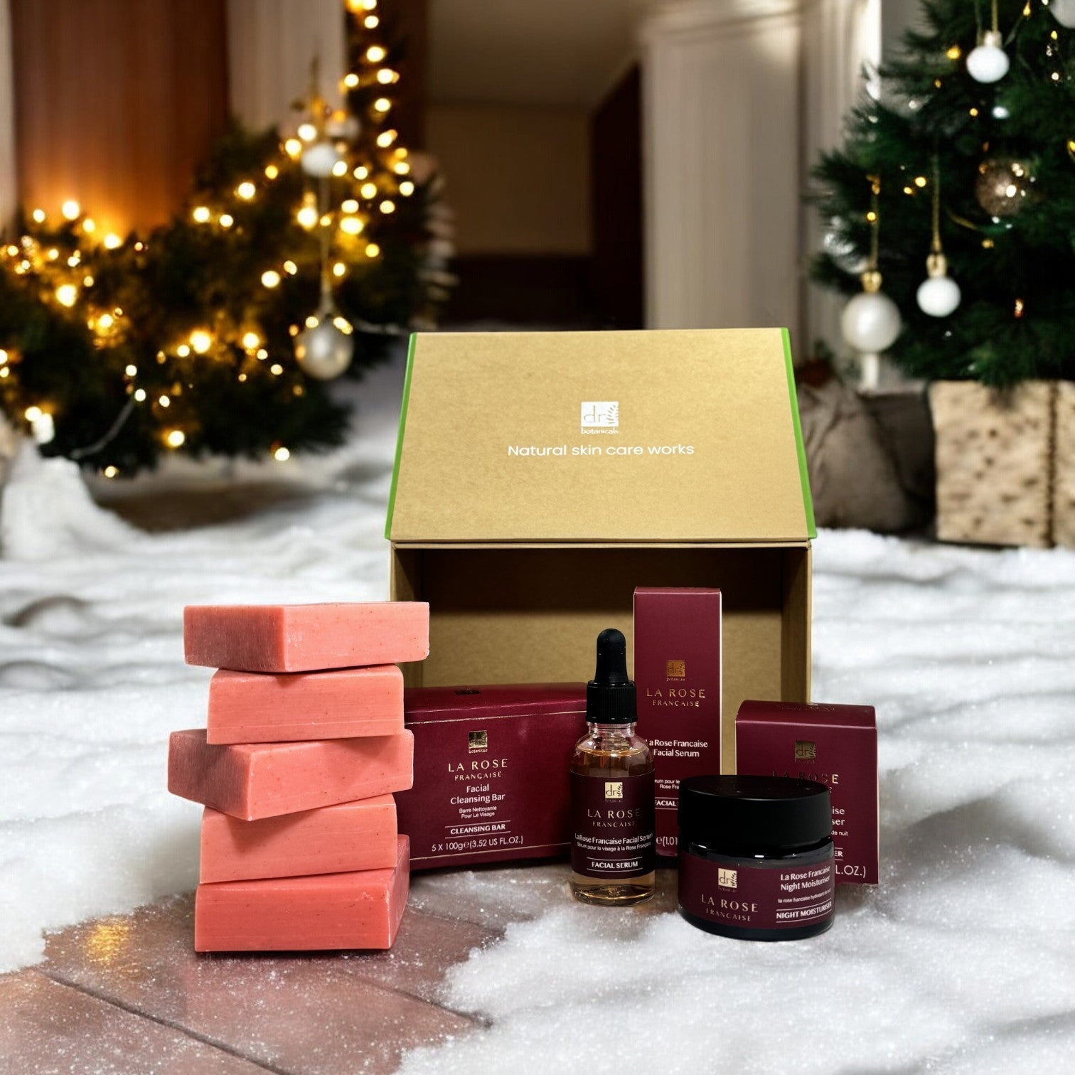 Dr Botanicals Anti-Ageing La Rose Francaise Evening Skincare Christmas Gift Set - skinChemists