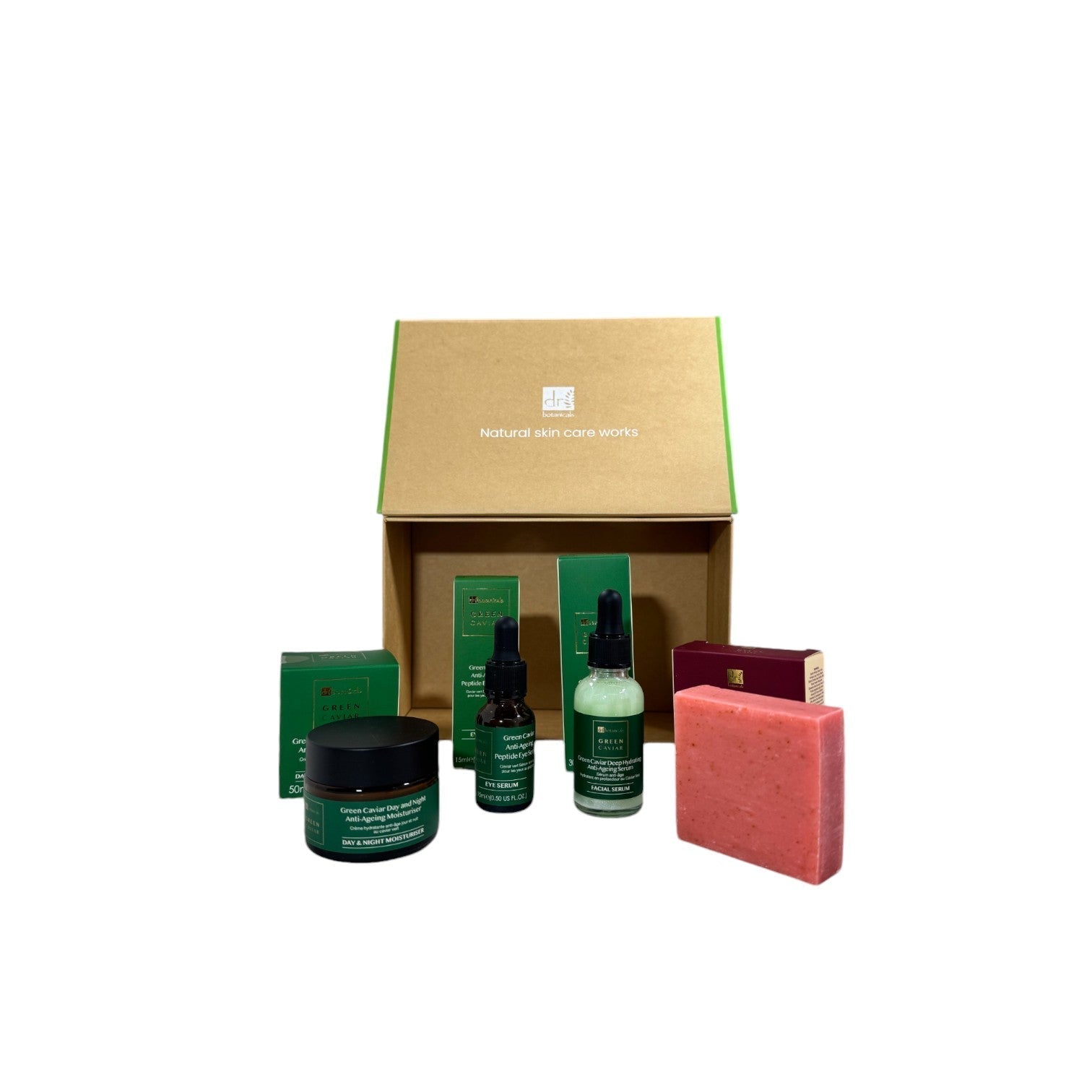 Dr Botanicals Anti-Ageing Green Caviar Morning Skincare Christmas Gift Set - skinChemists