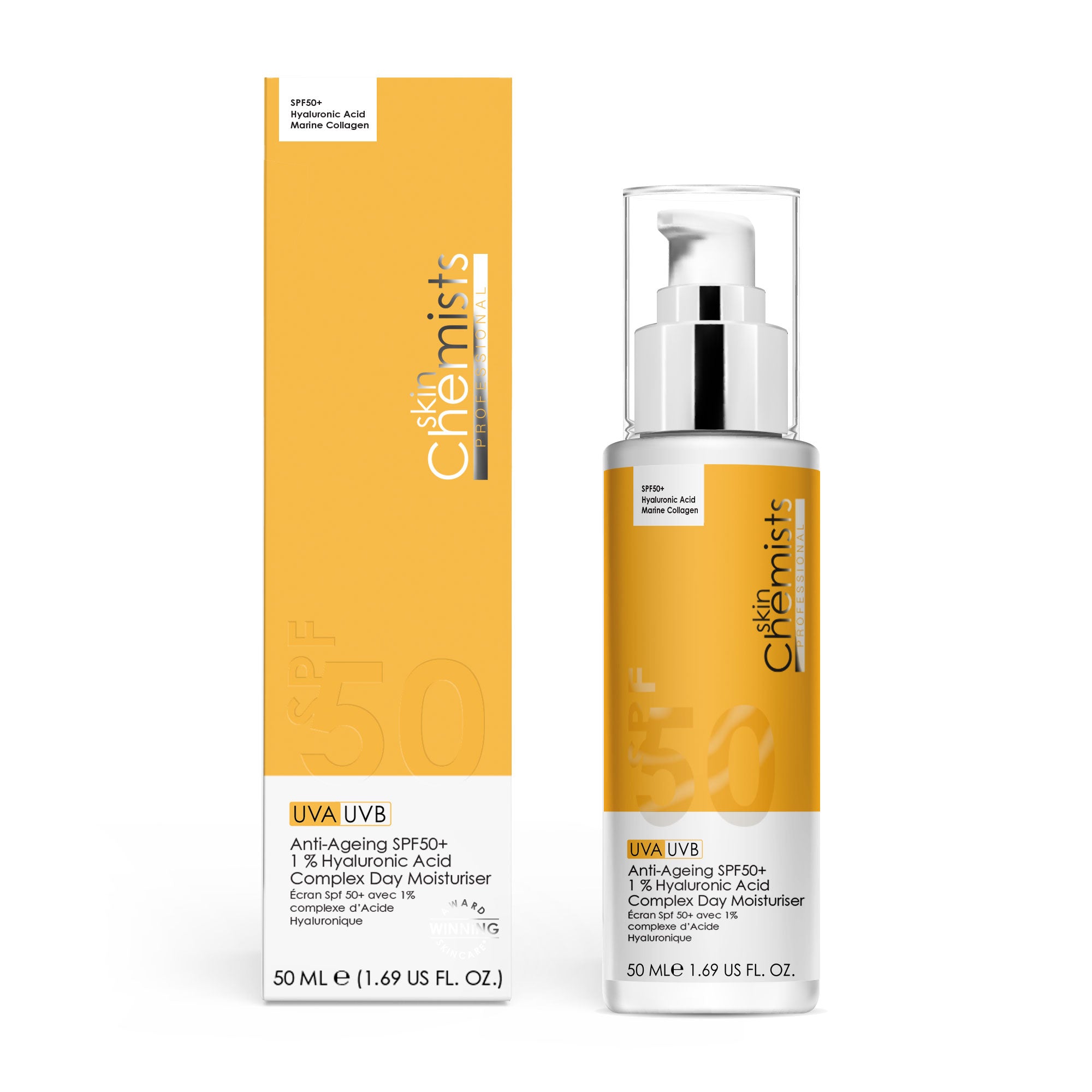 Anti-Ageing SPF50+ 1 % Hyaluronic Acid Complex Day Moisturiser - skinChemists