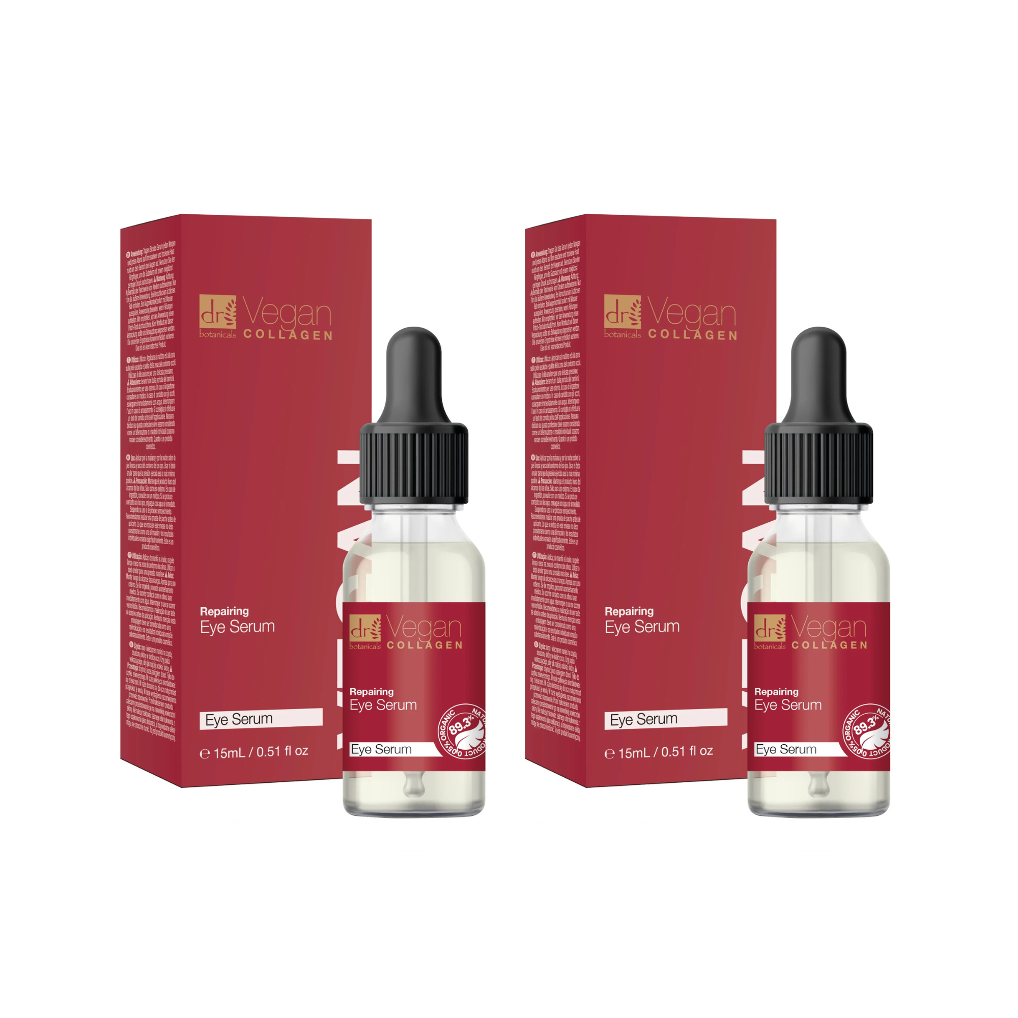 Dr Botanicals Vegan Collagen Repairing Eye Serum 15ml Twin Value Savings Pack - skinChemists