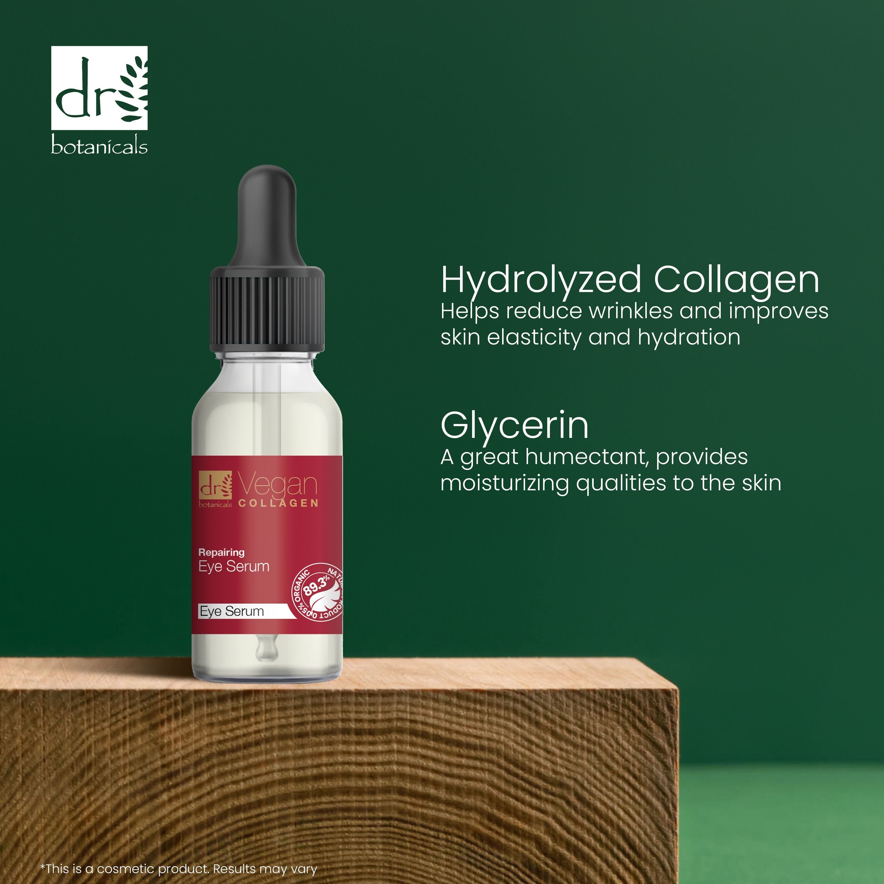 Dr Botanicals Vegan Collagen Repairing Eye Serum 15ml Twin Value Savings Pack - skinChemists