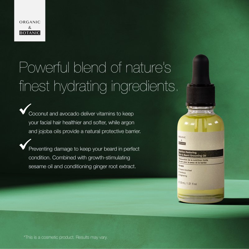 Nutrition Restoring Skin & Beard Grooming Oil 30ml - skinChemists
