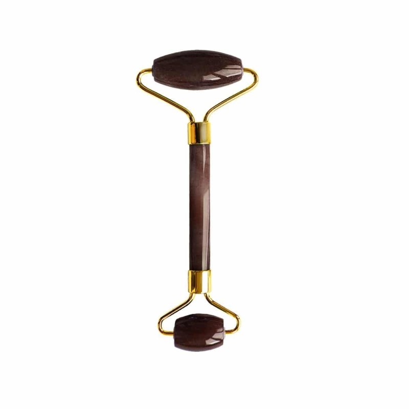 Tiger Eye Harmony and Balancing Facial Roller (Gold Metal Handle) - skinChemists