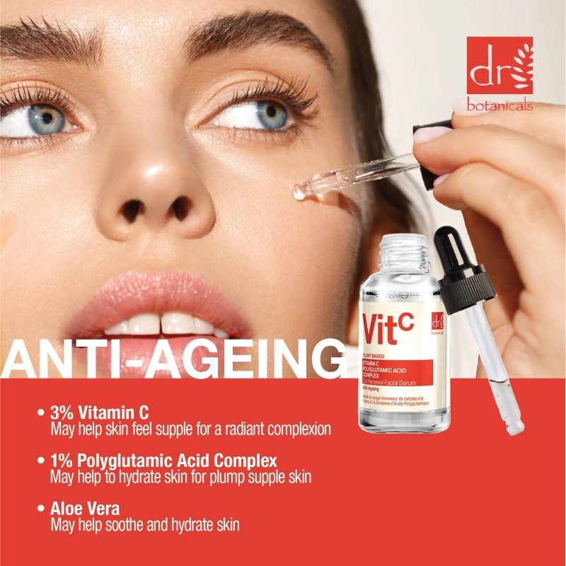 Vitamin C 3% & Polyglutamic Acid Complex 1% & Brightening Facial Serum 30ml - skinChemists